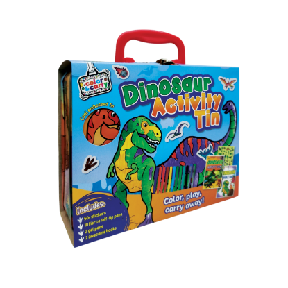 Show details for COLOR AND CARRY ACTIVITY TIN-DINOSAUR Picture of COLOR AND CARRY ACTIVITY TIN-DINOSAUR